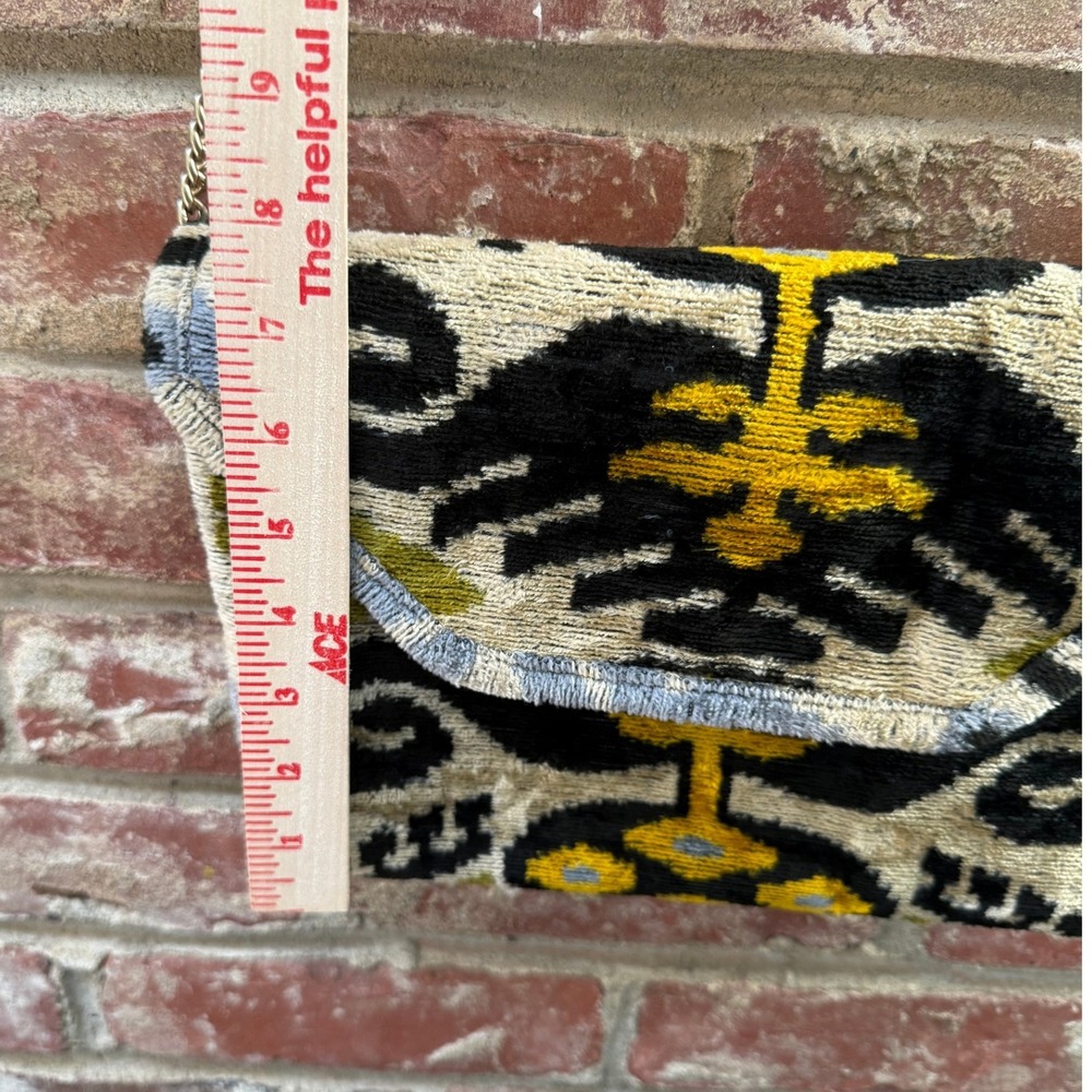 PerfectSilkByMaya Ikat Velvet Bag Handmade Uzbekistan Boho Clutch Crossbody - Picture 12 of 13